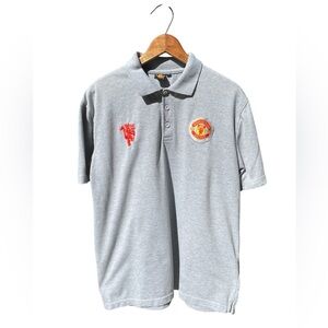 Manchester United Official Merchandise Polo Shirt Men’s US Medium Gray